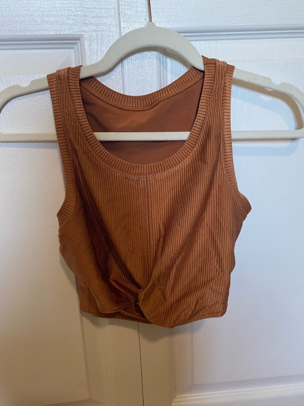 aerie Ribbed Knotted Crop Tank